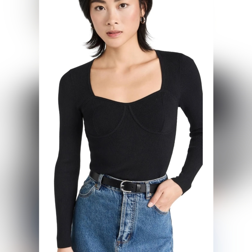 Madewell Wide Rib Sweater Top - Medium